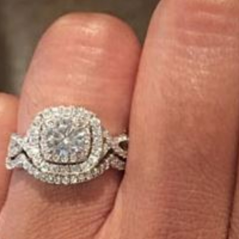 NEW White Sapphire .925 Silver Bridal Wedding Ring
